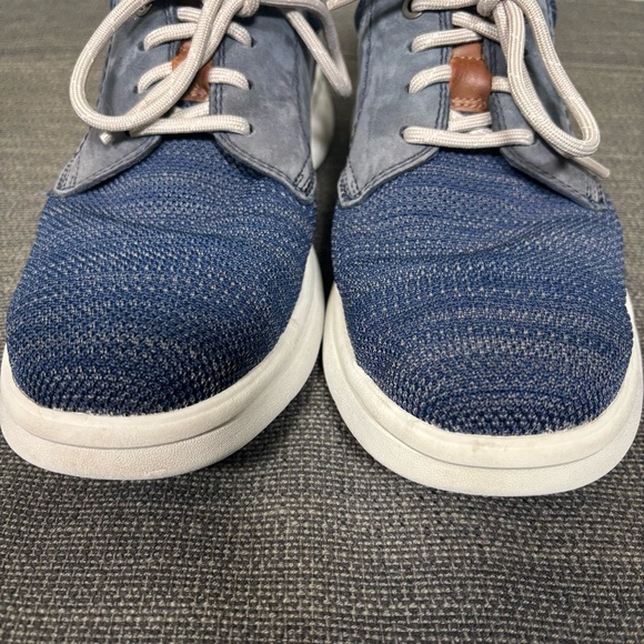 Clarks Bradley Lane Knit Oxford Dress Shoe-Navy Blue-Men Size 9 - Picture 4 of 11